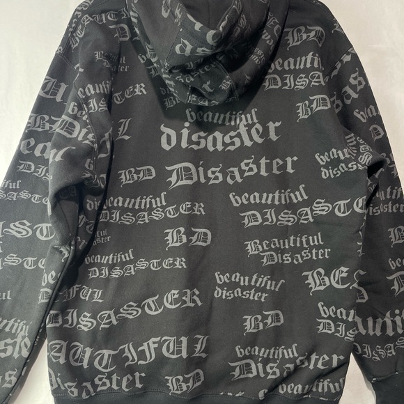Beautiful Disaster Identity Pullover Hooded Sweatshirt AOP Women’s Size XL New. - Picture 9 of 11